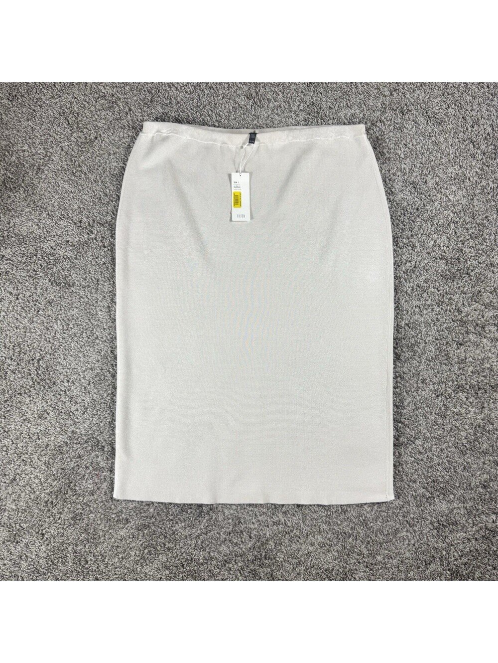 Eileen Fisher Maxi Pencil Skirt Silk Organic Cotton Beige NWT Size XL